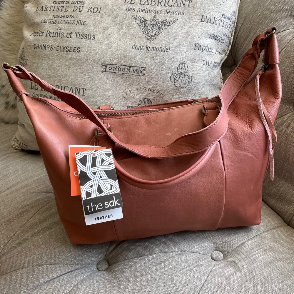1 LEFT The Sak Sierra Convertible Leather Satchel - Picture 12 of 16